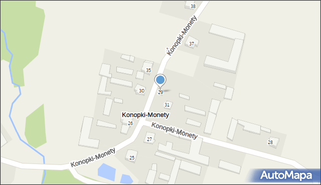 Konopki-Monety, Konopki-Monety, 29, mapa Konopki-Monety