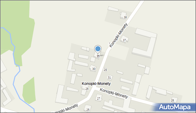 Konopki-Monety, Konopki-Monety, 35, mapa Konopki-Monety
