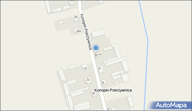 Konopki-Pokrzywnica, Konopki-Pokrzywnica, 30, mapa Konopki-Pokrzywnica