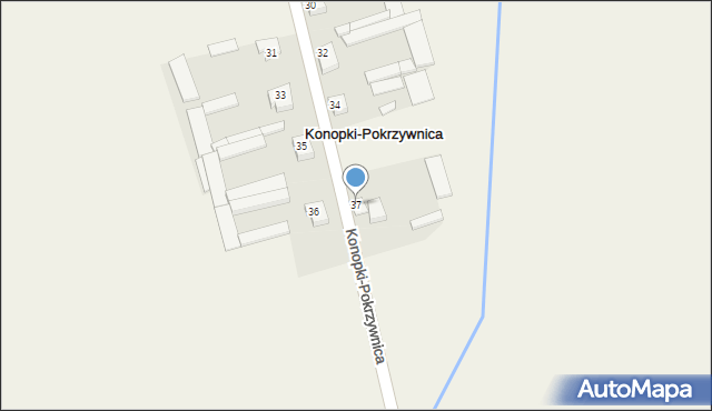 Konopki-Pokrzywnica, Konopki-Pokrzywnica, 37, mapa Konopki-Pokrzywnica