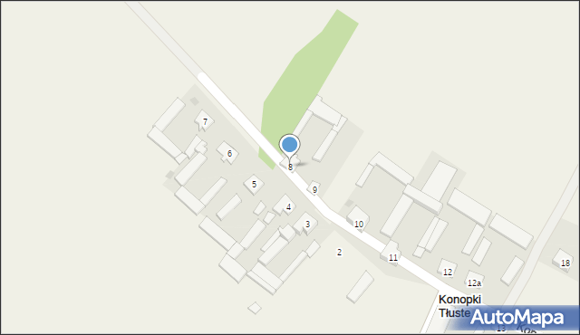 Konopki Tłuste, Konopki Tłuste, 8, mapa Konopki Tłuste