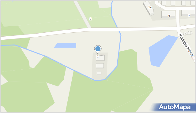 Konopki Wielkie, Konopki Nowe, 1, mapa Konopki Wielkie