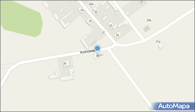 Konowały, Konowały, 38, mapa Konowały