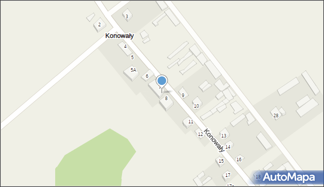 Konowały, Konowały, 7A, mapa Konowały