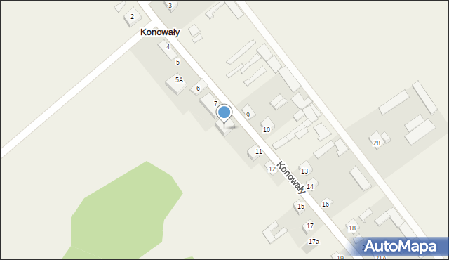 Konowały, Konowały, 8A, mapa Konowały