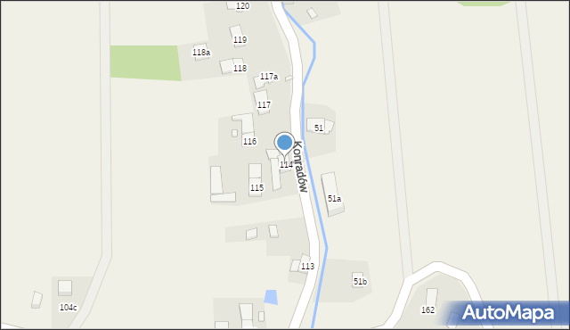 Konradów, Konradów, 114, mapa Konradów