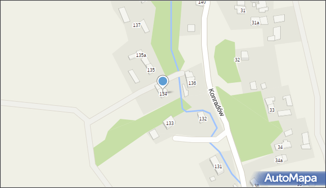 Konradów, Konradów, 134, mapa Konradów