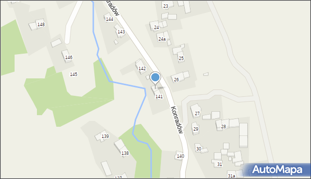 Konradów, Konradów, 141a, mapa Konradów
