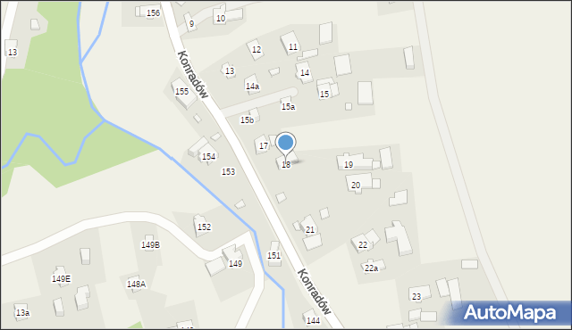 Konradów, Konradów, 18, mapa Konradów