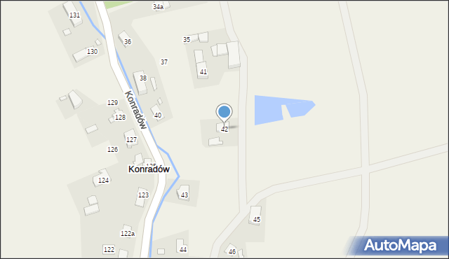 Konradów, Konradów, 42, mapa Konradów