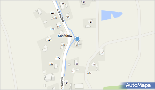 Konradów, Konradów, 43, mapa Konradów