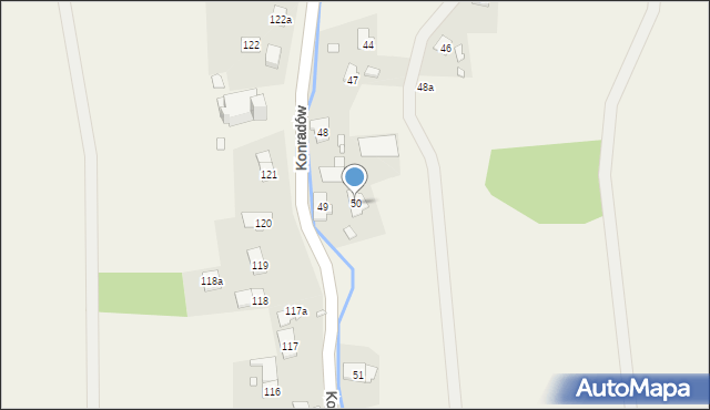 Konradów, Konradów, 50, mapa Konradów