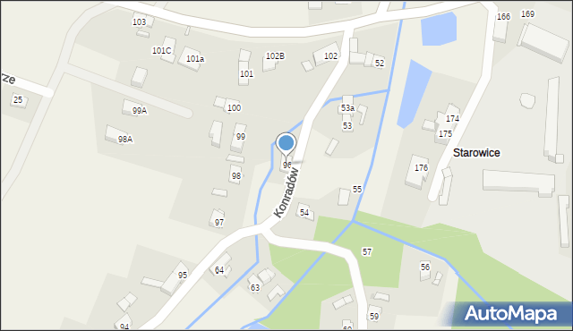 Konradów, Konradów, 96, mapa Konradów