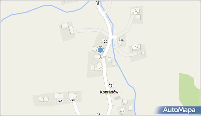 Konradów, Konradów, 21, mapa Konradów