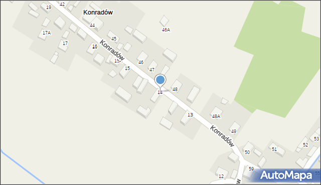 Konradów, Konradów, 14, mapa Konradów