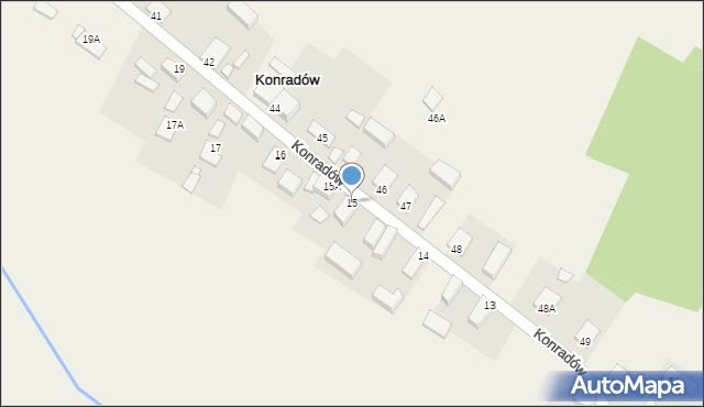 Konradów, Konradów, 15, mapa Konradów