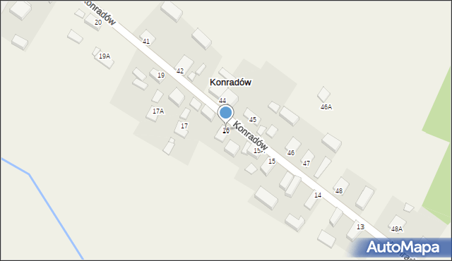 Konradów, Konradów, 16, mapa Konradów