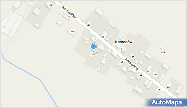 Konradów, Konradów, 17A, mapa Konradów