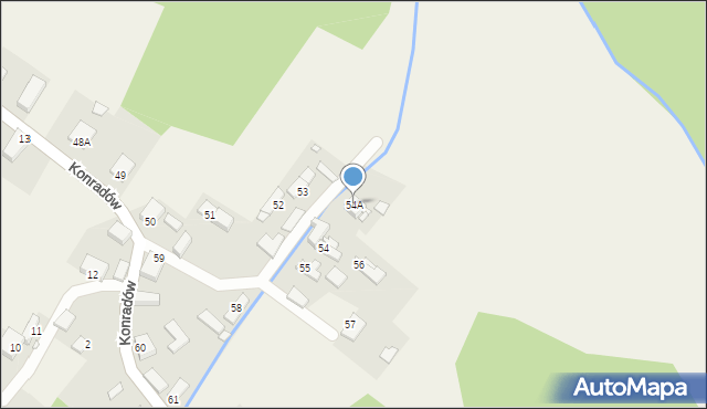 Konradów, Konradów, 54A, mapa Konradów