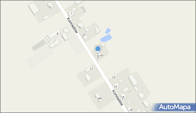 Konradów, Konradów, 11, mapa Konradów