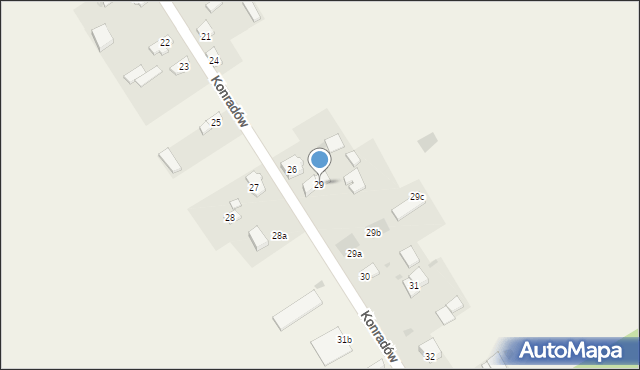 Konradów, Konradów, 29, mapa Konradów