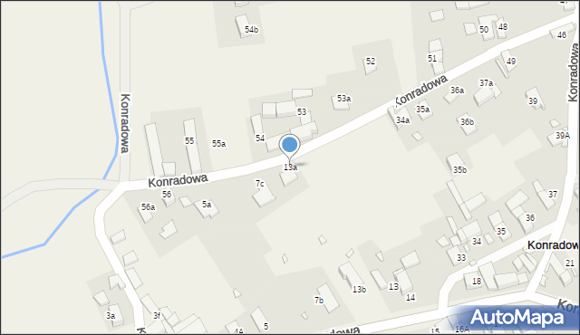 Konradowa, Konradowa, 13a, mapa Konradowa