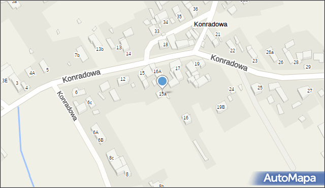 Konradowa, Konradowa, 15a, mapa Konradowa