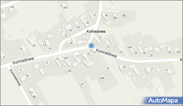Konradowa, Konradowa, 19a, mapa Konradowa