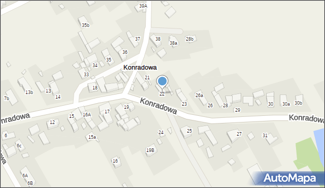 Konradowa, Konradowa, 22, mapa Konradowa