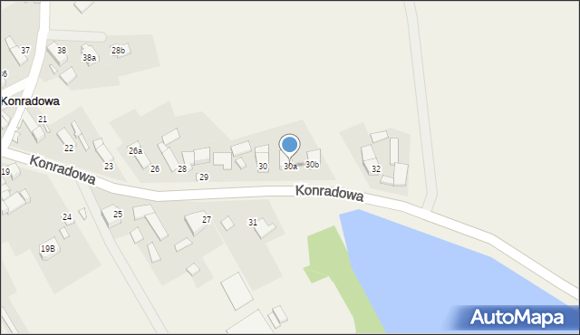 Konradowa, Konradowa, 30a, mapa Konradowa