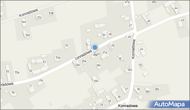 Konradowa, Konradowa, 36a, mapa Konradowa