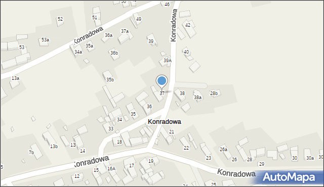 Konradowa, Konradowa, 37, mapa Konradowa