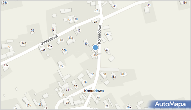 Konradowa, Konradowa, 39A, mapa Konradowa