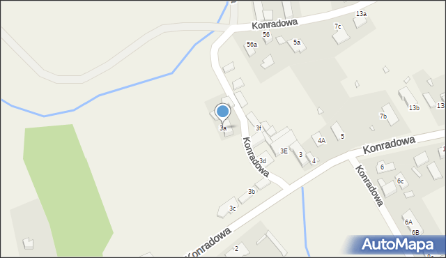 Konradowa, Konradowa, 3a, mapa Konradowa