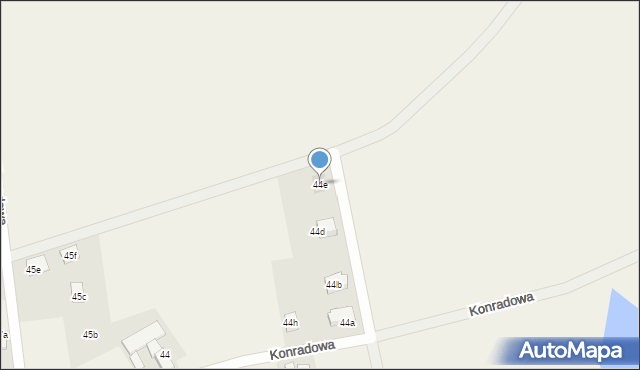 Konradowa, Konradowa, 44e, mapa Konradowa