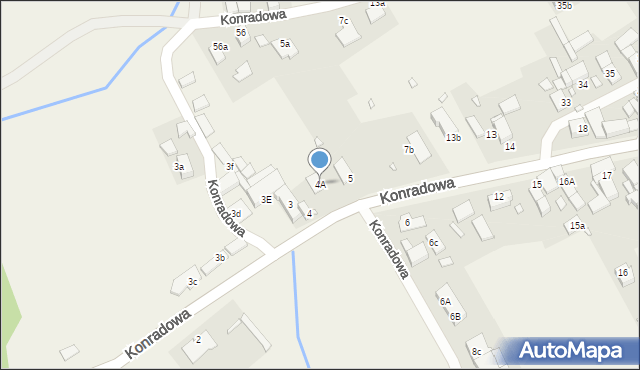 Konradowa, Konradowa, 4A, mapa Konradowa