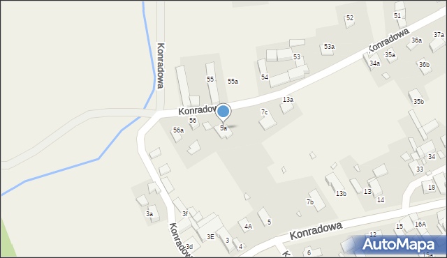 Konradowa, Konradowa, 5a, mapa Konradowa