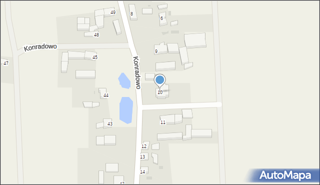 Konradowo, Konradowo, 10, mapa Konradowo