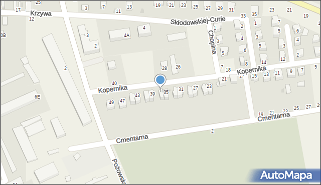 Końskowola, Kopernika Mikołaja, 37, mapa Końskowola