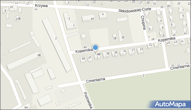 Końskowola, Kopernika Mikołaja, 45, mapa Końskowola