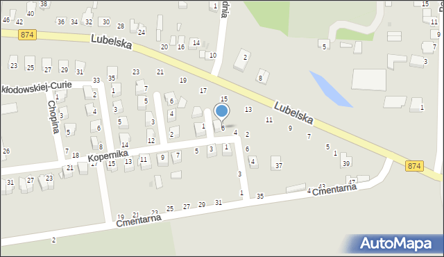 Końskowola, Kopernika Mikołaja, 6, mapa Końskowola