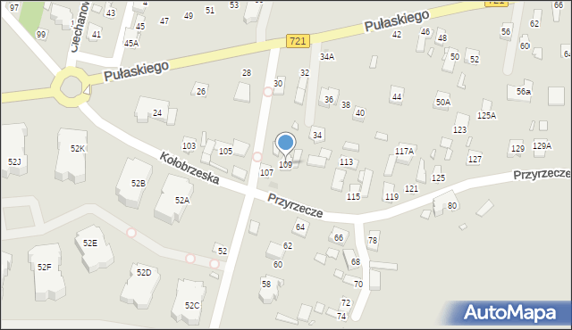 Konstancin-Jeziorna, Kołobrzeska, 109, mapa Konstancin-Jeziorna