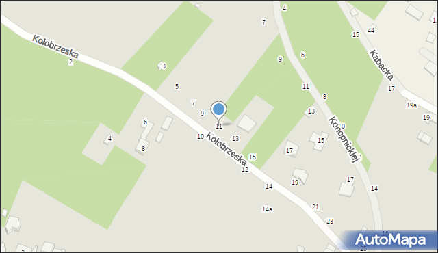 Konstancin-Jeziorna, Kołobrzeska, 11, mapa Konstancin-Jeziorna