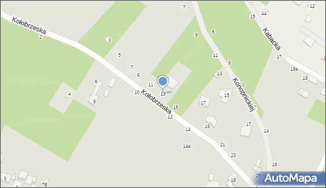 Konstancin-Jeziorna, Kołobrzeska, 13, mapa Konstancin-Jeziorna