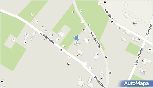 Konstancin-Jeziorna, Kołobrzeska, 17, mapa Konstancin-Jeziorna