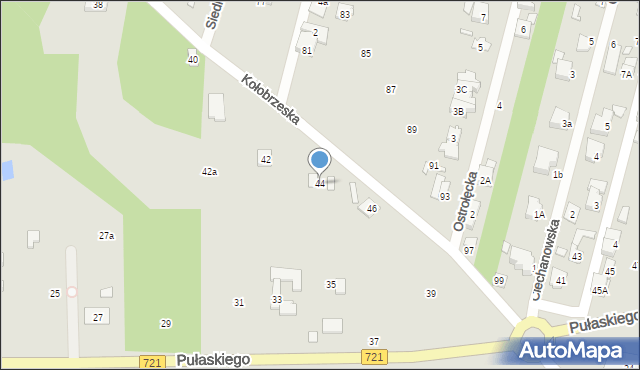 Konstancin-Jeziorna, Kołobrzeska, 44, mapa Konstancin-Jeziorna