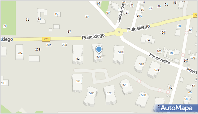 Konstancin-Jeziorna, Kołobrzeska, 52J, mapa Konstancin-Jeziorna