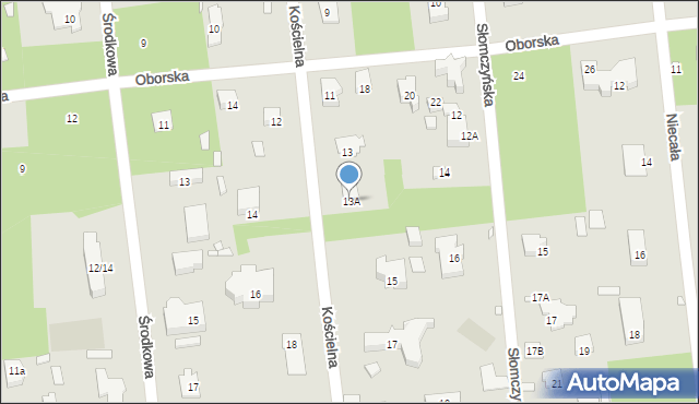 Konstancin-Jeziorna, Kościelna, 13A, mapa Konstancin-Jeziorna