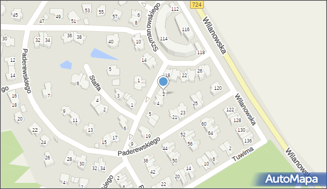 Konstancin-Jeziorna, Kochanowskiego Jana, 2, mapa Konstancin-Jeziorna