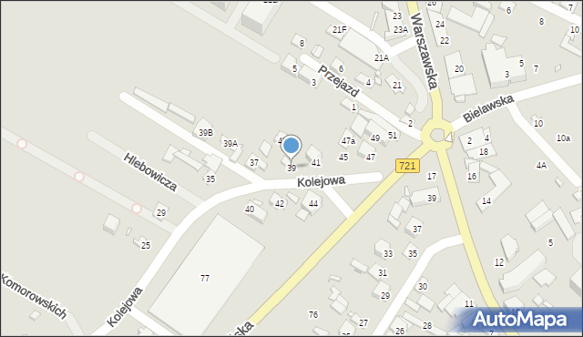 Konstancin-Jeziorna, Kolejowa, 39, mapa Konstancin-Jeziorna